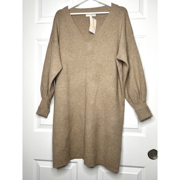 Pinch Charmaine NWT V-Neck Sweater Dress Long Sleeve Knit Size‎ L - Picture 1 of 6